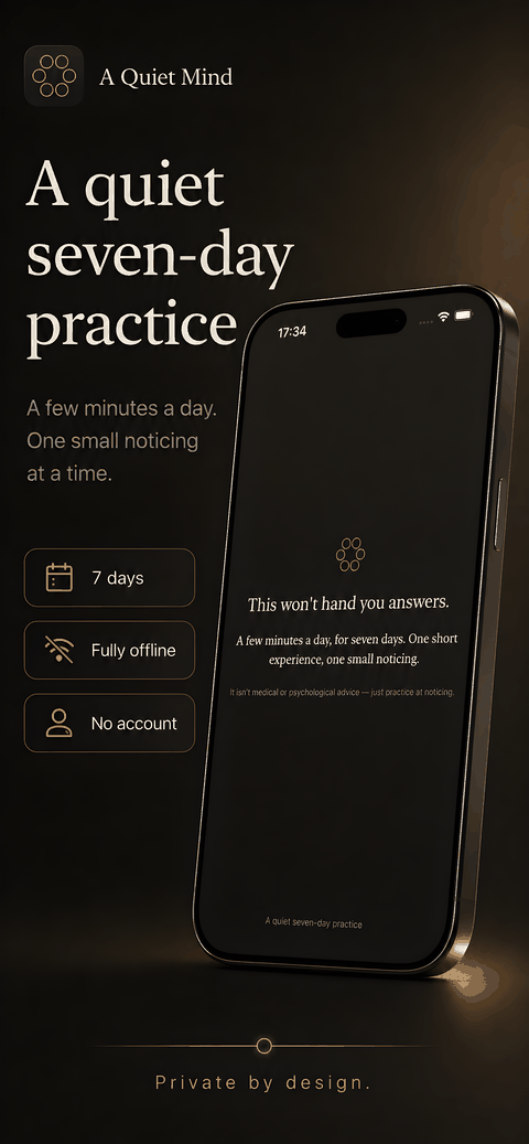 A Quiet Mind — the seven-day path