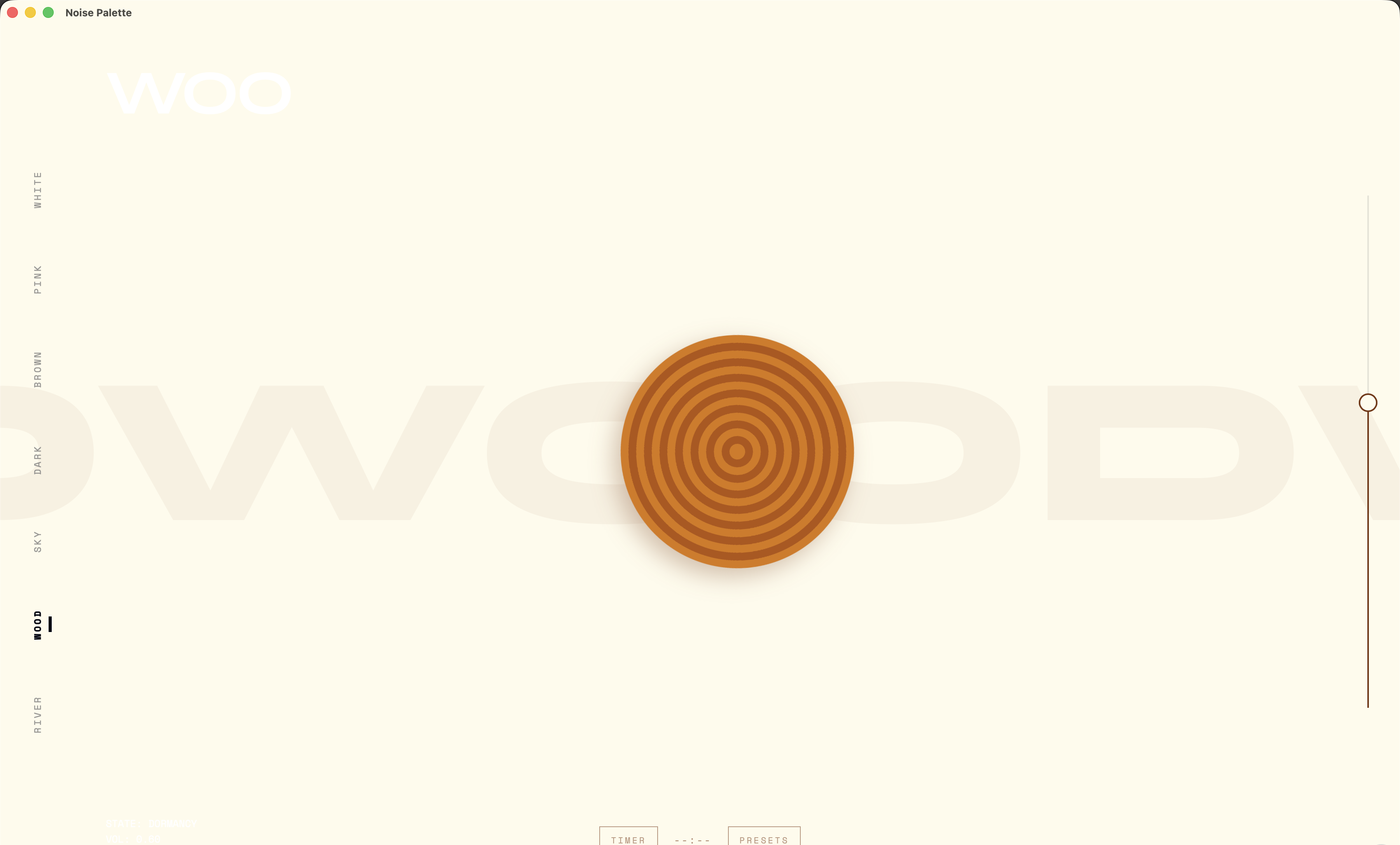 Noise Palette - Sound controls