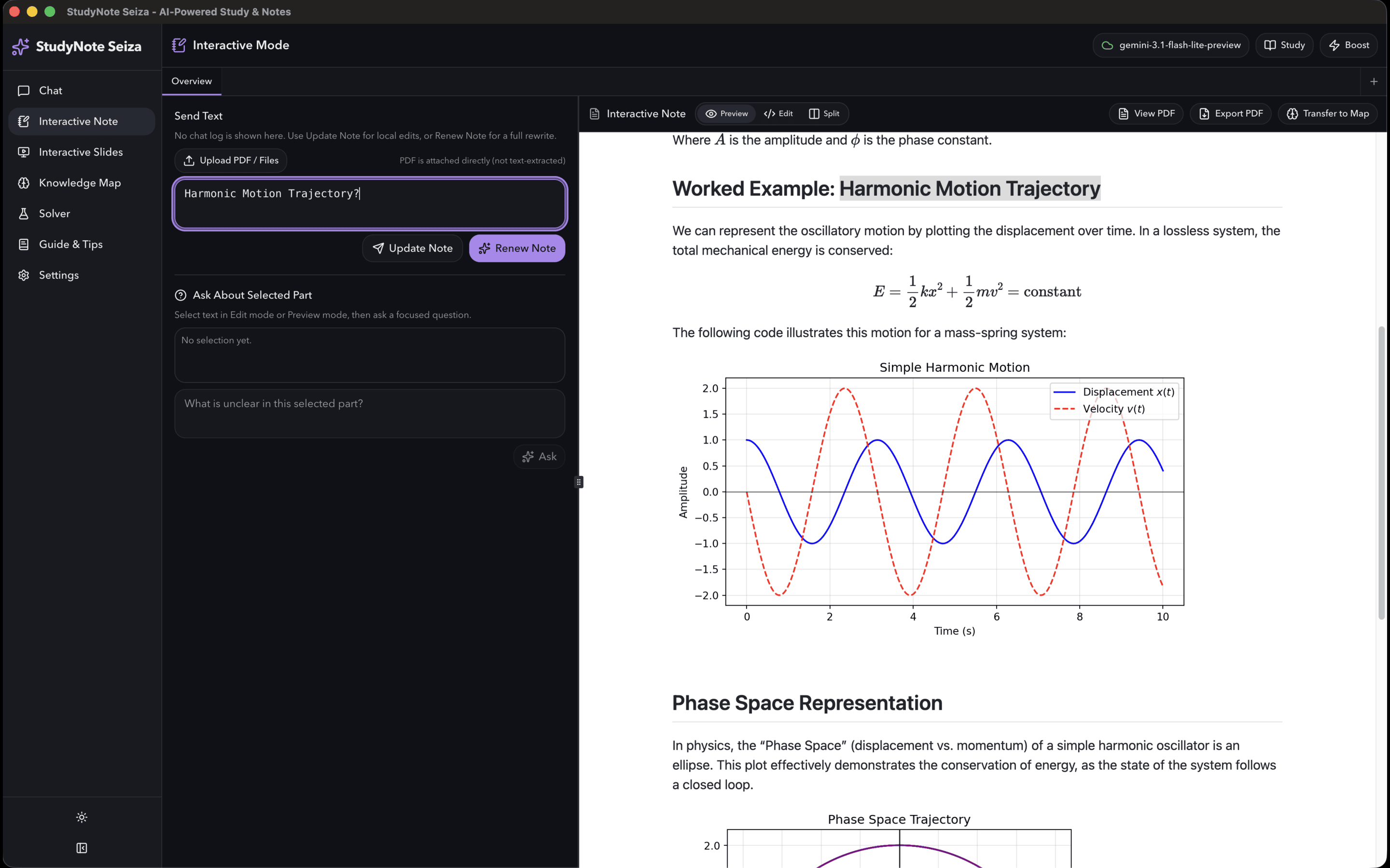 Interactive Notes with Plots